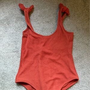 Orange Textured Swimsuit. Kona Sol. Size Medium